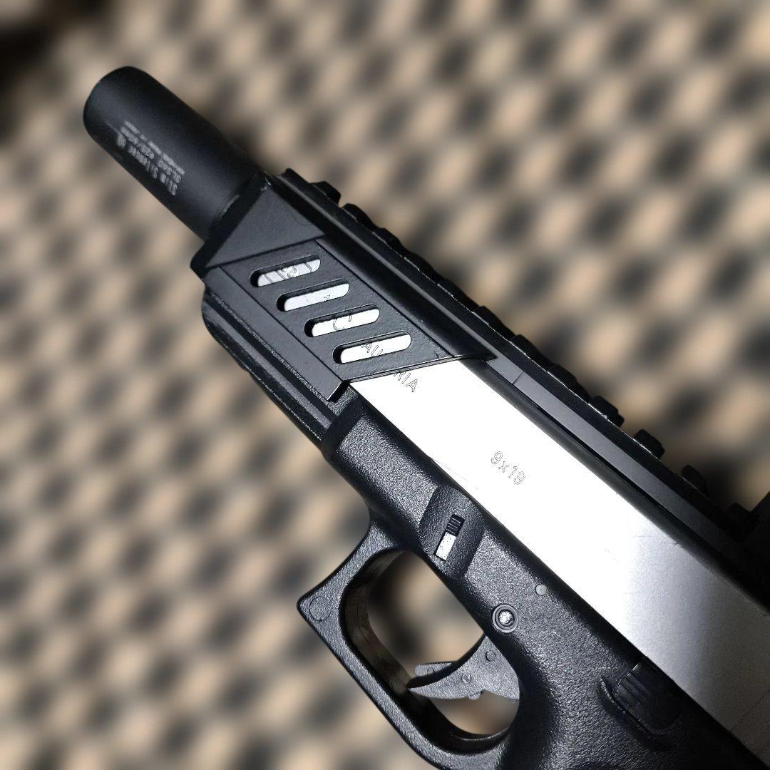 東京マルイ製　グロック18C　電動ハンドガン　レール　サイレンサー　ドットサイト