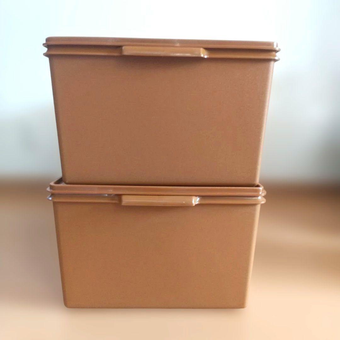 【美品】タッパーウェア ディープロングスーパーケース 大型衣装ケース 深型 2個