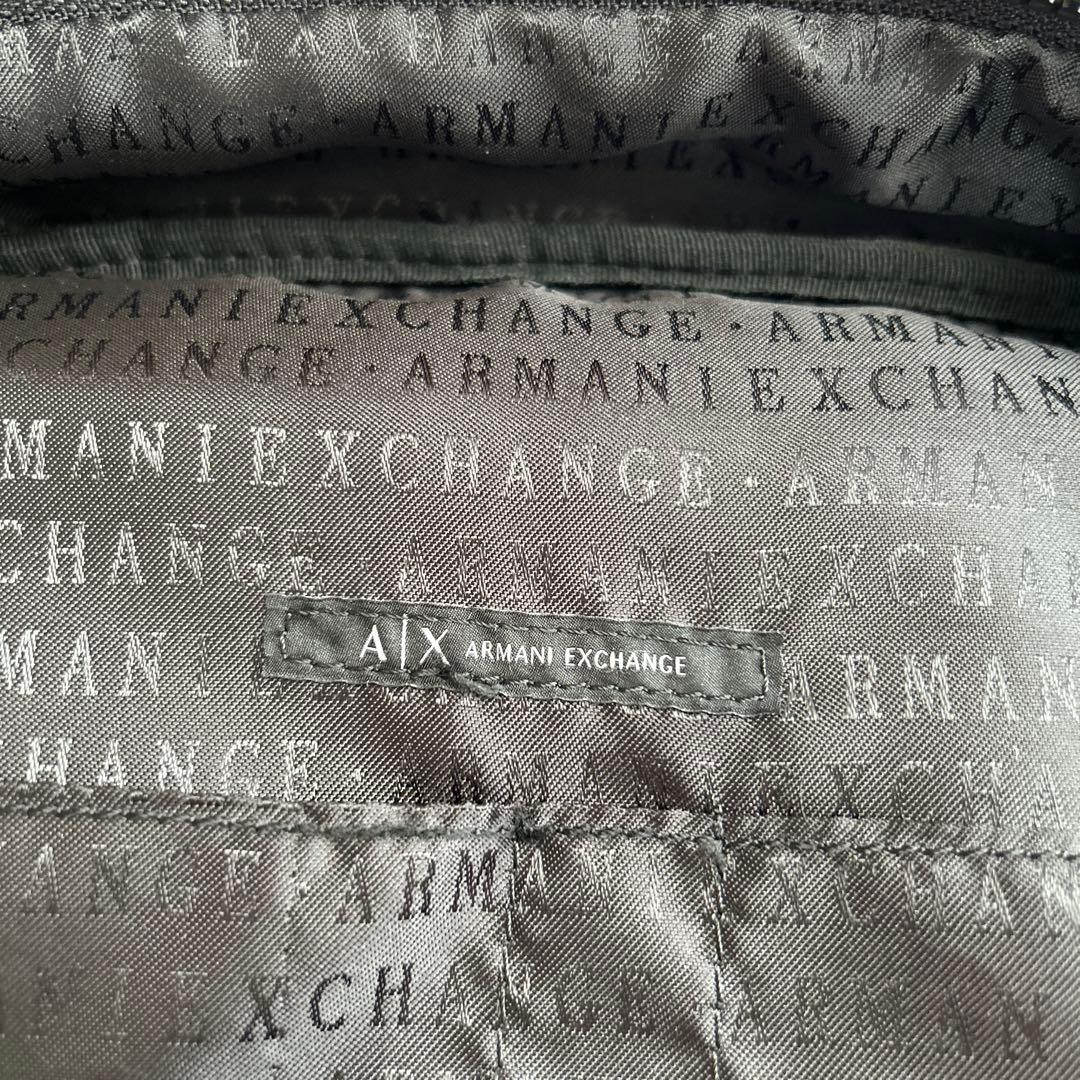 アルマーニ エクスチェンジ リュック 革製 黒