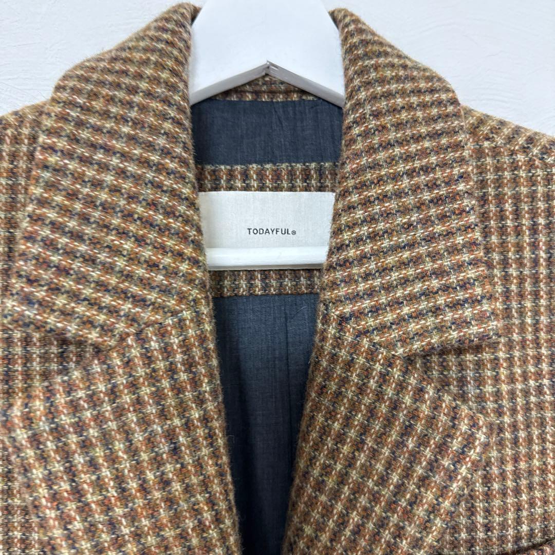 todayful ジャケット　Wool100% Check Jacket 36
