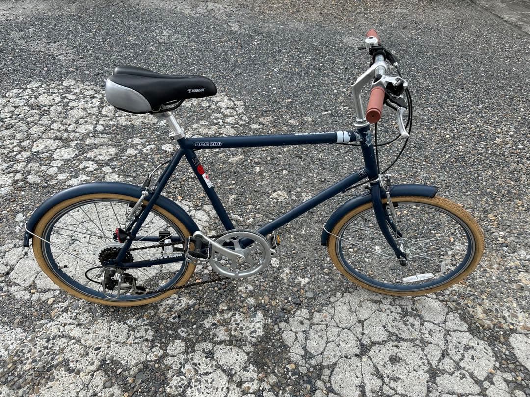 ミニベロ ネイビー シルバーサドル