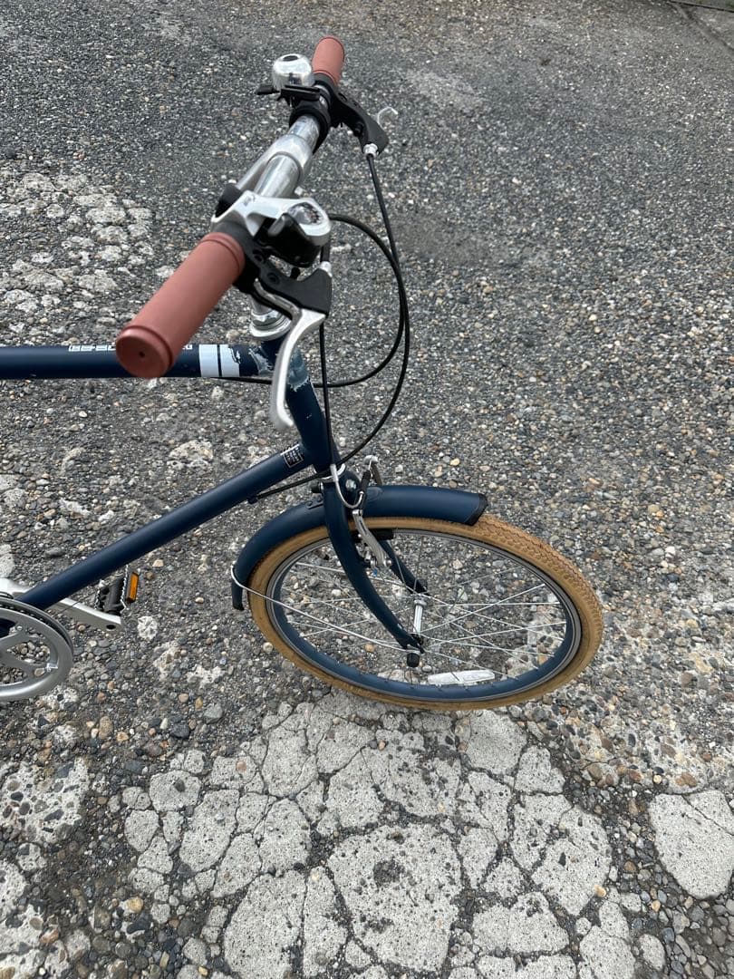 ミニベロ ネイビー シルバーサドル