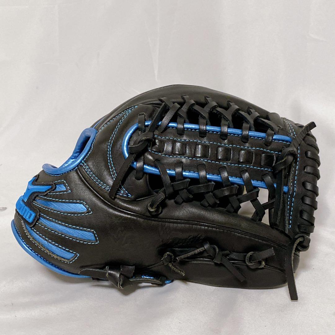 限定カラー　ミズノ　ブレイブスピリット　一般軟式用グローブ　メタリックブルー　青