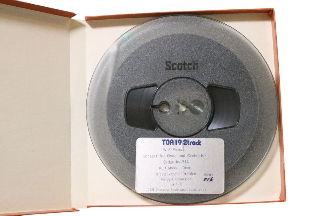 【TOA/19/2track】オープンリールテープ モーツァルト オーボエ協奏曲