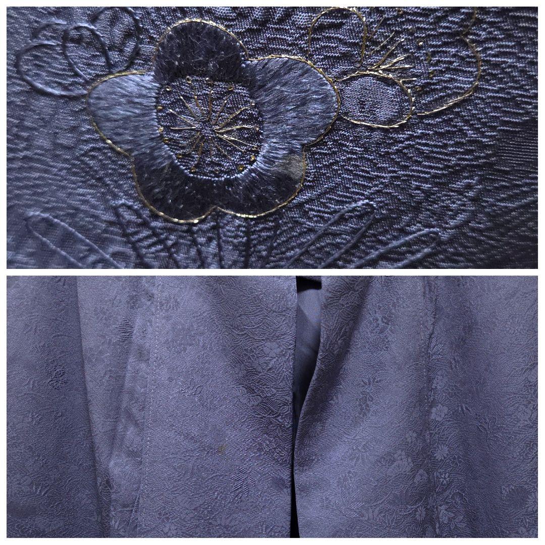 B 中国三大刺繍 蘇州 汕頭 金駒刺繍 宝尽し 松竹梅 袷 正絹 訪問着 着物