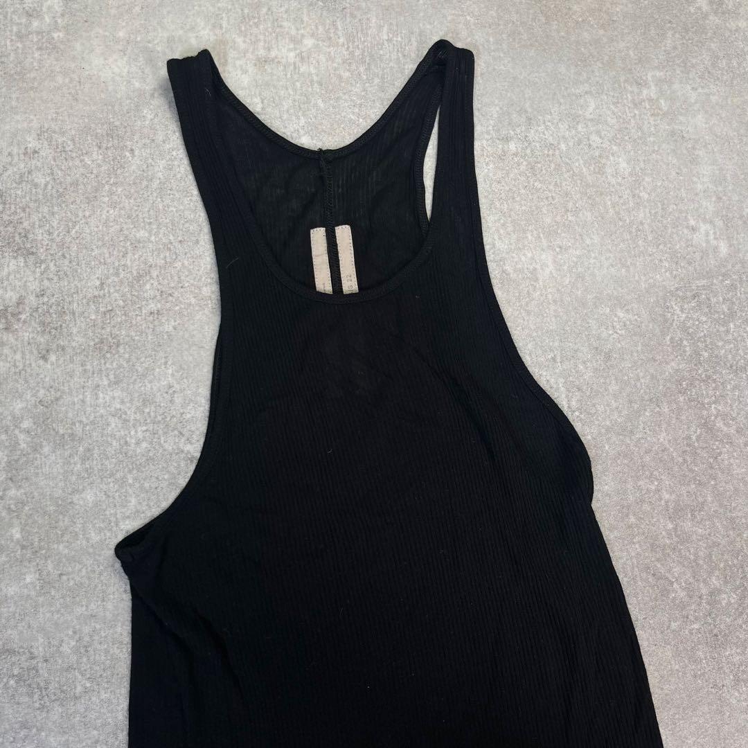 22ss Rick Owens リブタンクトップ　黒【S】レーヨン　シルク