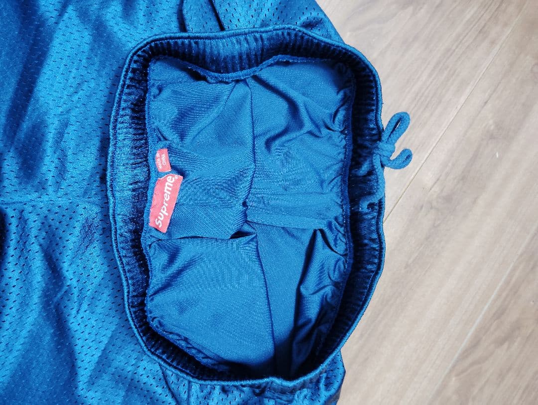 supreme small box　M メッシュハーフパンツ ネイビー