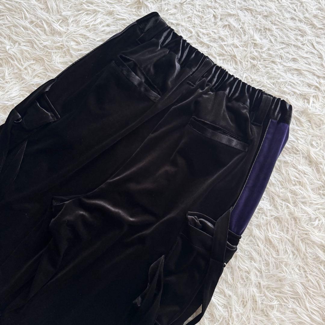 美品【レフレム】2WAY　ワイド　ベロア カーゴパンツ　黒　y2k