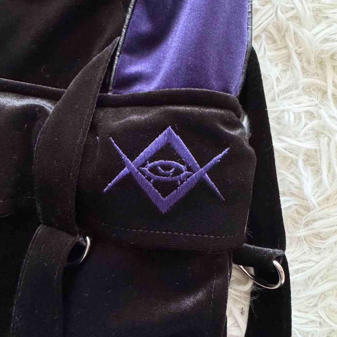 美品【レフレム】2WAY　ワイド　ベロア カーゴパンツ　黒　y2k