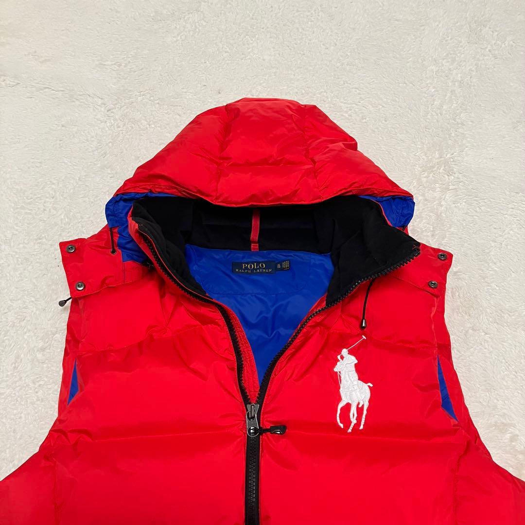 ⭐︎極美品⭐︎人気⭐︎ポロラルフローレン 刺繍ロゴ ビッグポニー ダウンベスト2way