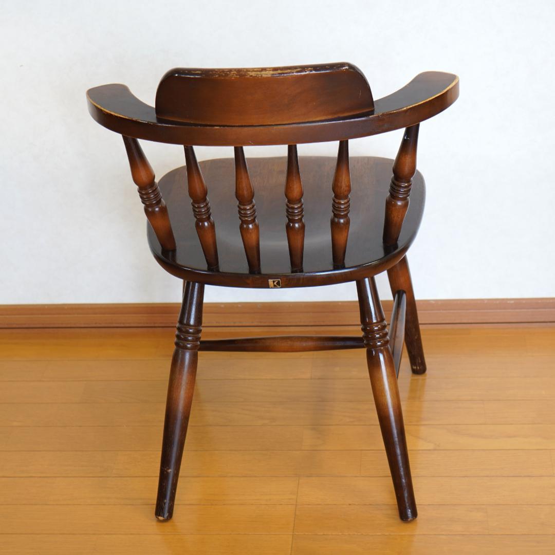 飛騨産業 キツツキマーク ウィンザーチェア アームチェア 木製 アンティーク調