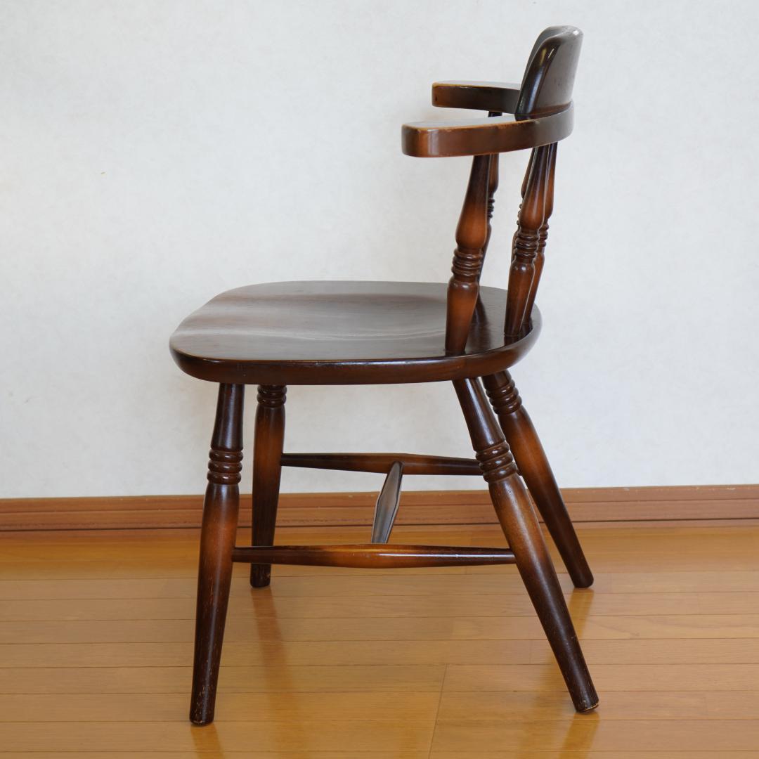 飛騨産業 キツツキマーク ウィンザーチェア アームチェア 木製 アンティーク調