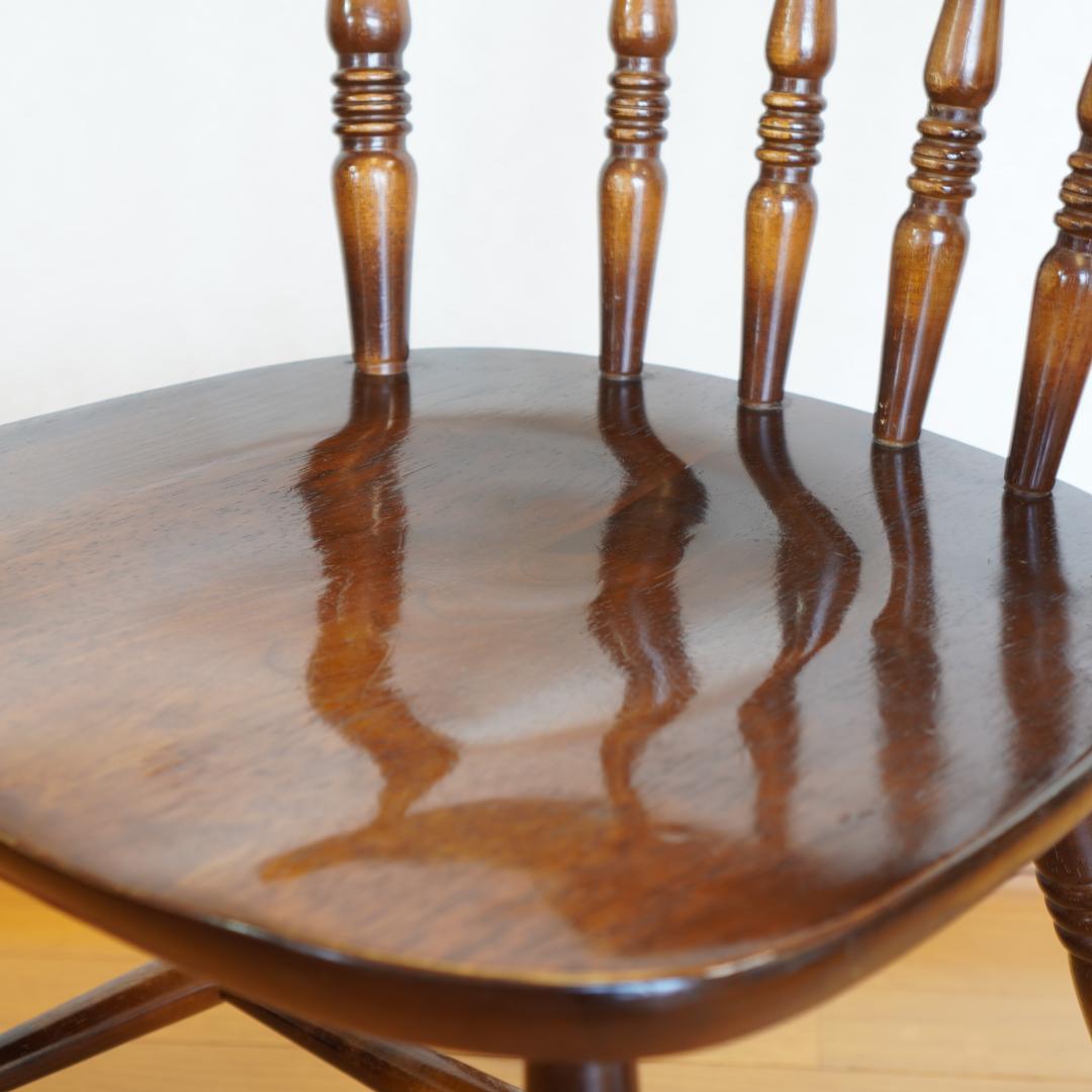 飛騨産業 キツツキマーク ウィンザーチェア アームチェア 木製 アンティーク調