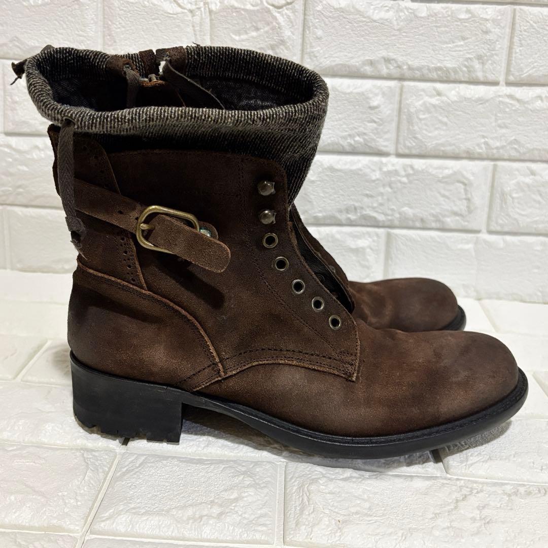 アルフレッドバニスター レースレイヤードワークブーツ 40 y2k スウェード