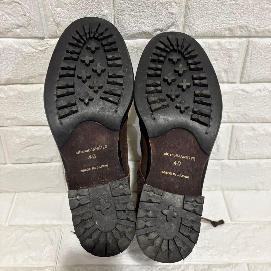 アルフレッドバニスター レースレイヤードワークブーツ 40 y2k スウェード