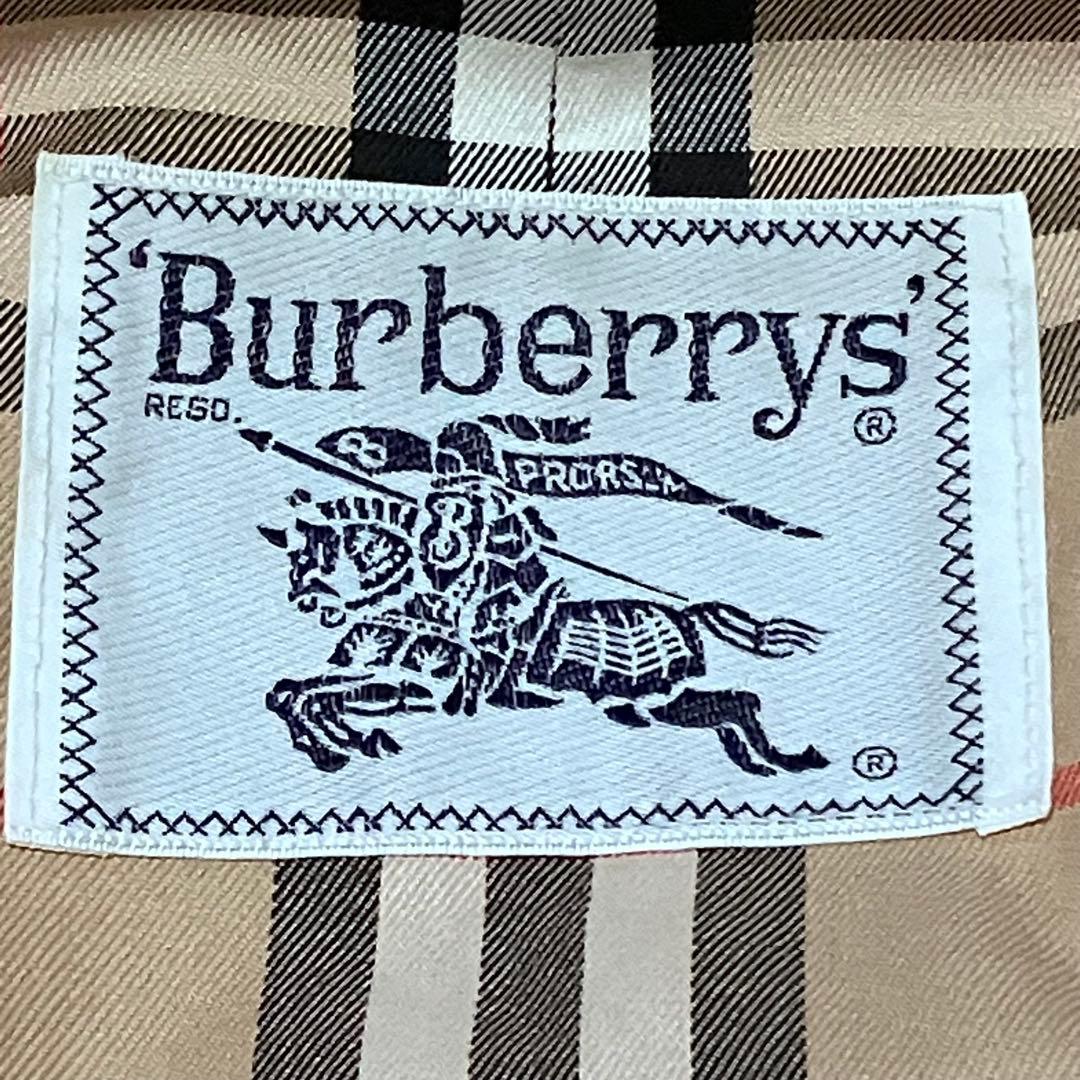 【美品】バーバリー ステンカラーコート ビンテージ ノバチェック ベルト S