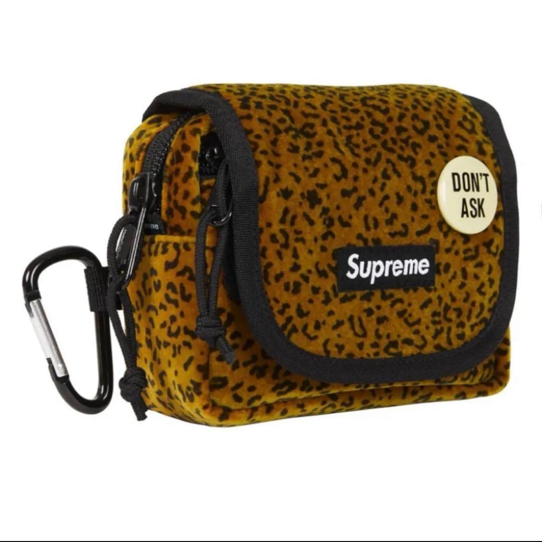 バッグ Supreme Velvet Mini Pouch Tan Leopard