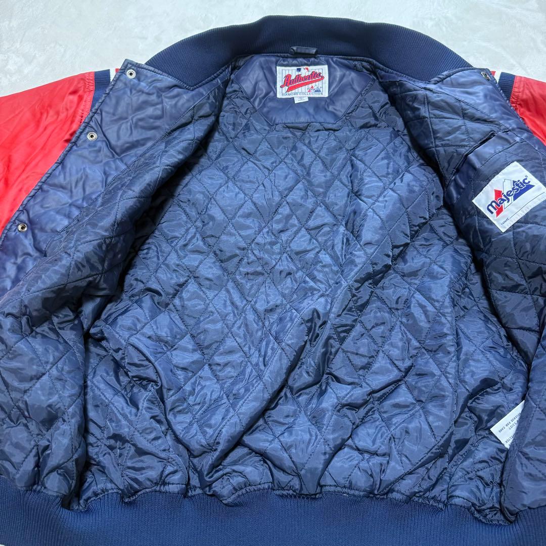 90s MLB AtlantaBraves ブレーブス 光沢サテン スタジャン