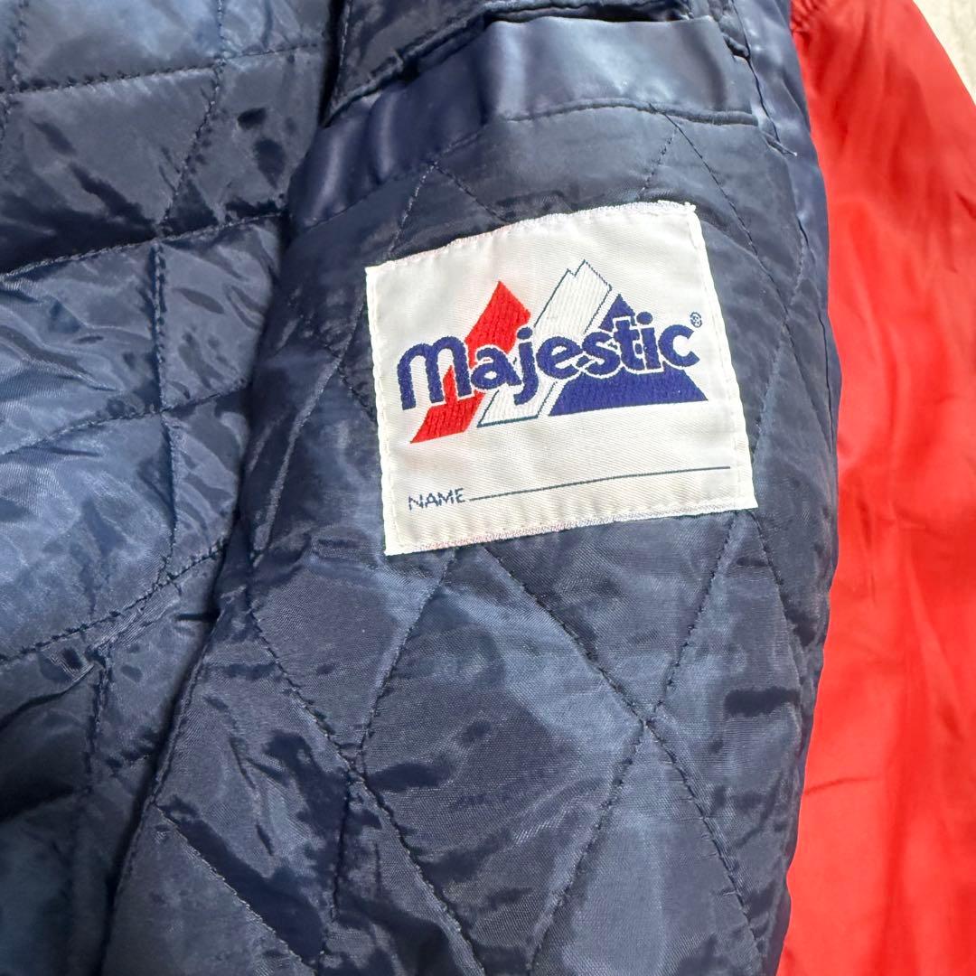 90s MLB AtlantaBraves ブレーブス 光沢サテン スタジャン