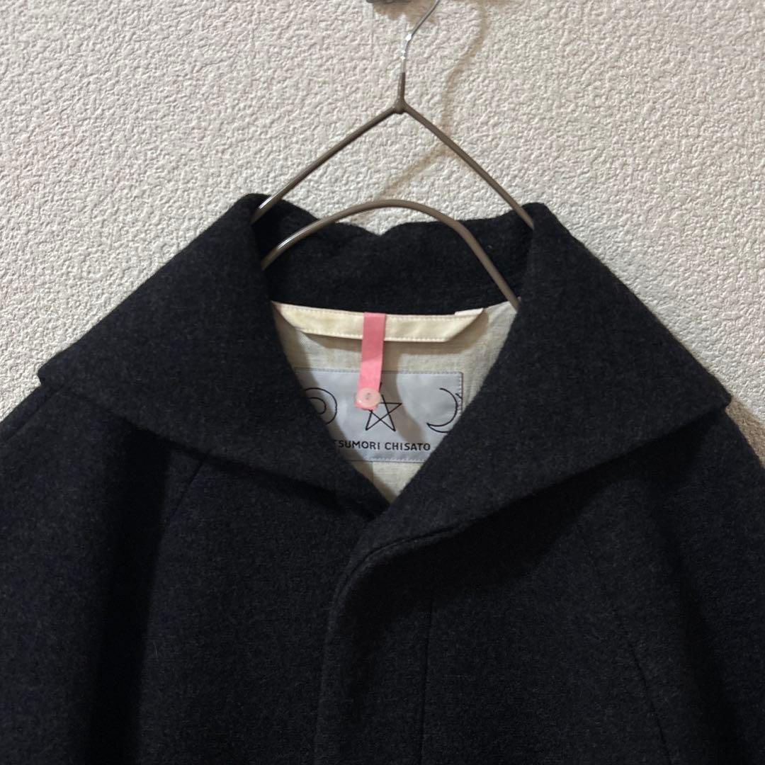 専用です　ツモリチサト　ウール100% ロングコート　セーラー　チャコール