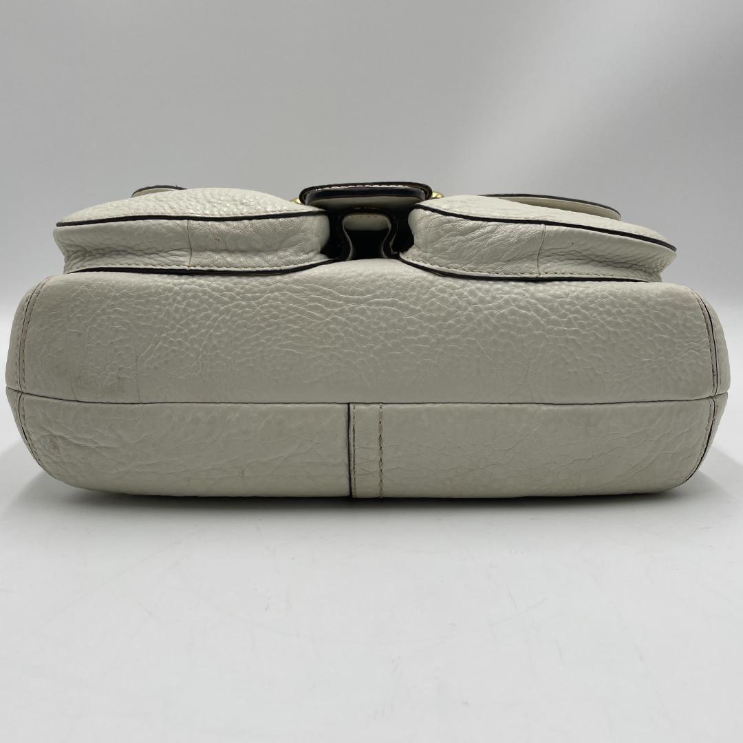良品 COACH ショルダーバッグ レザー ホワイト ソーホー