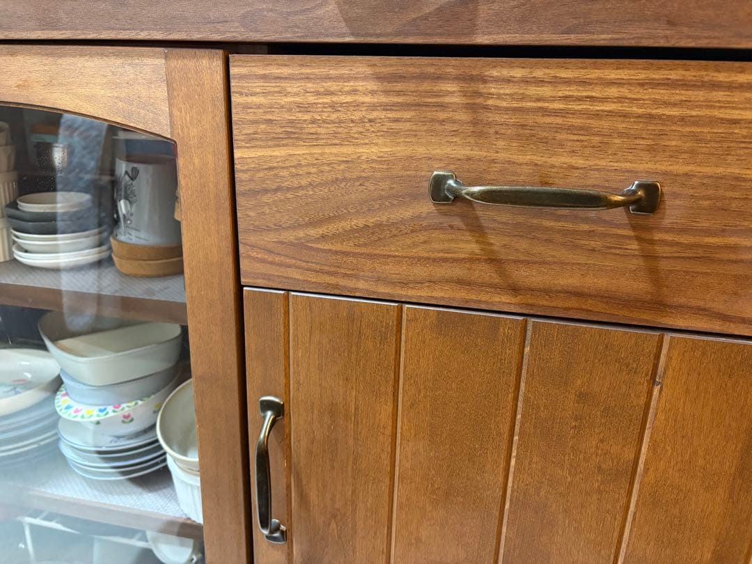 【幅120cm】Mont キャビネット　アンティーク風木製キャビネット