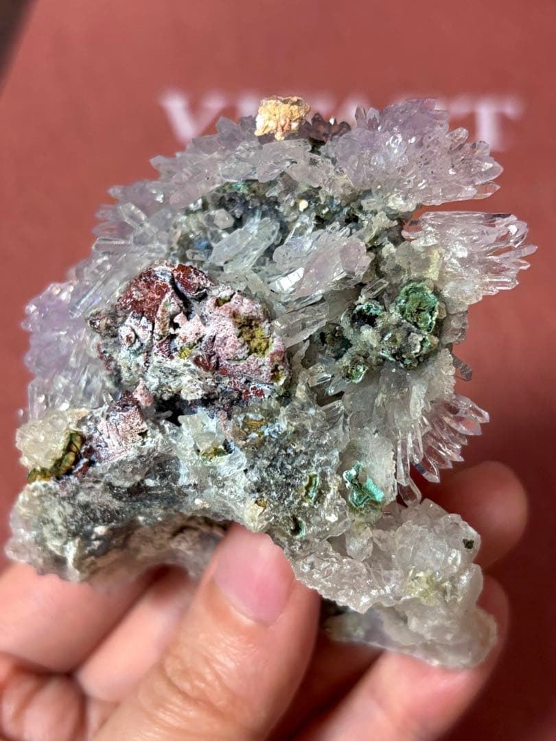 【希少】フラワーアメジスト 菊の華(ブラジル産) 原石 アメジスト