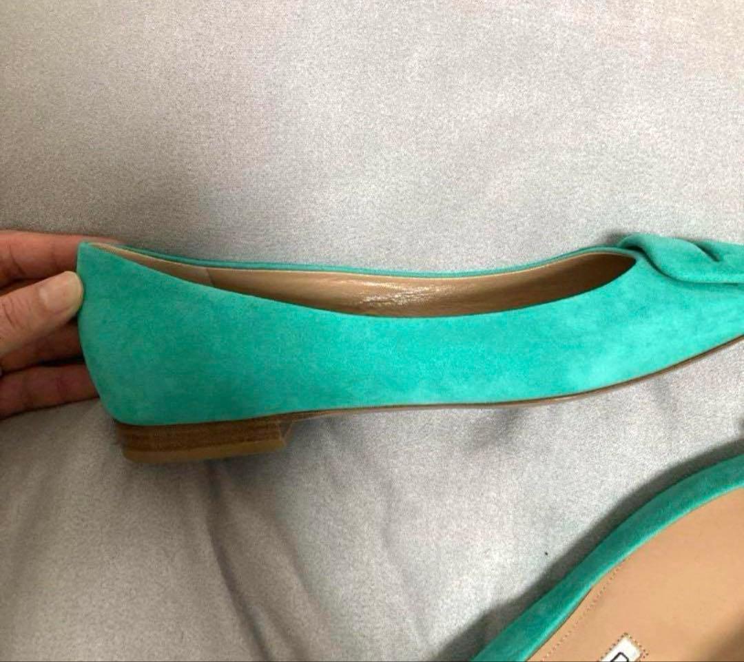 ※本日限り新品未使用♡PELLICO エメラルドグリーン フラットシューズ