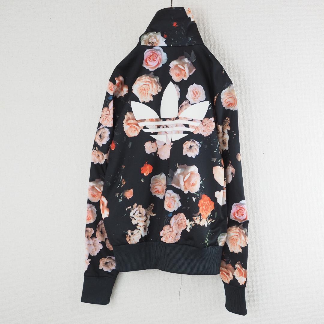 ★美品★adidas 花柄ジャージ XL　トラックジャケット　ファイヤーバード
