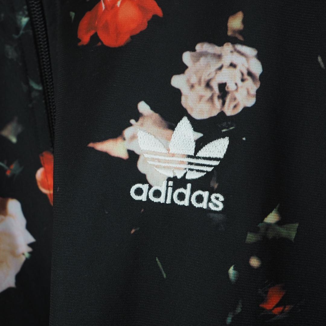 ★美品★adidas 花柄ジャージ XL　トラックジャケット　ファイヤーバード