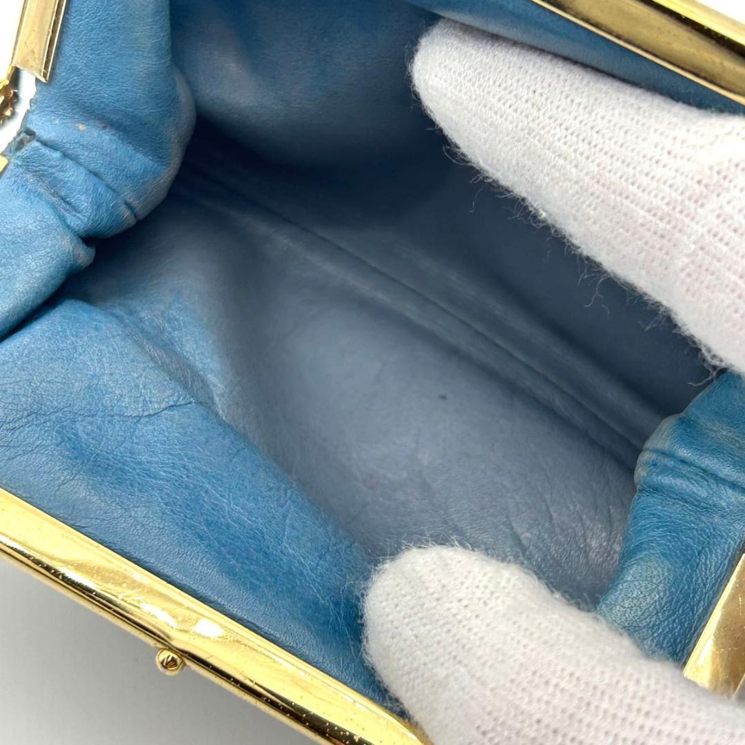 ルイヴィトン スハリ ケース ブルー がま口 小銭入れ