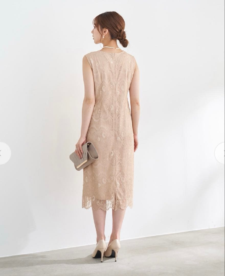 stola. オケージョンドレス レース＆チュール重ねドレス