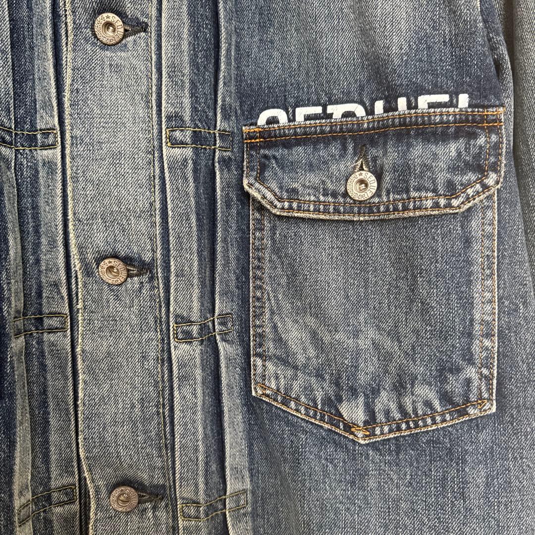シークエル × フラグメント　 ダメージ加工デニムジャケット L