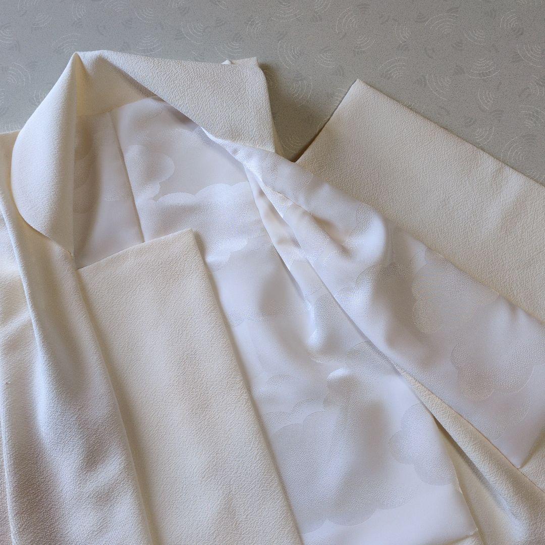 Yururiの正絹縮緬手縫いの被布(中綿なし）ミルキーホワイト