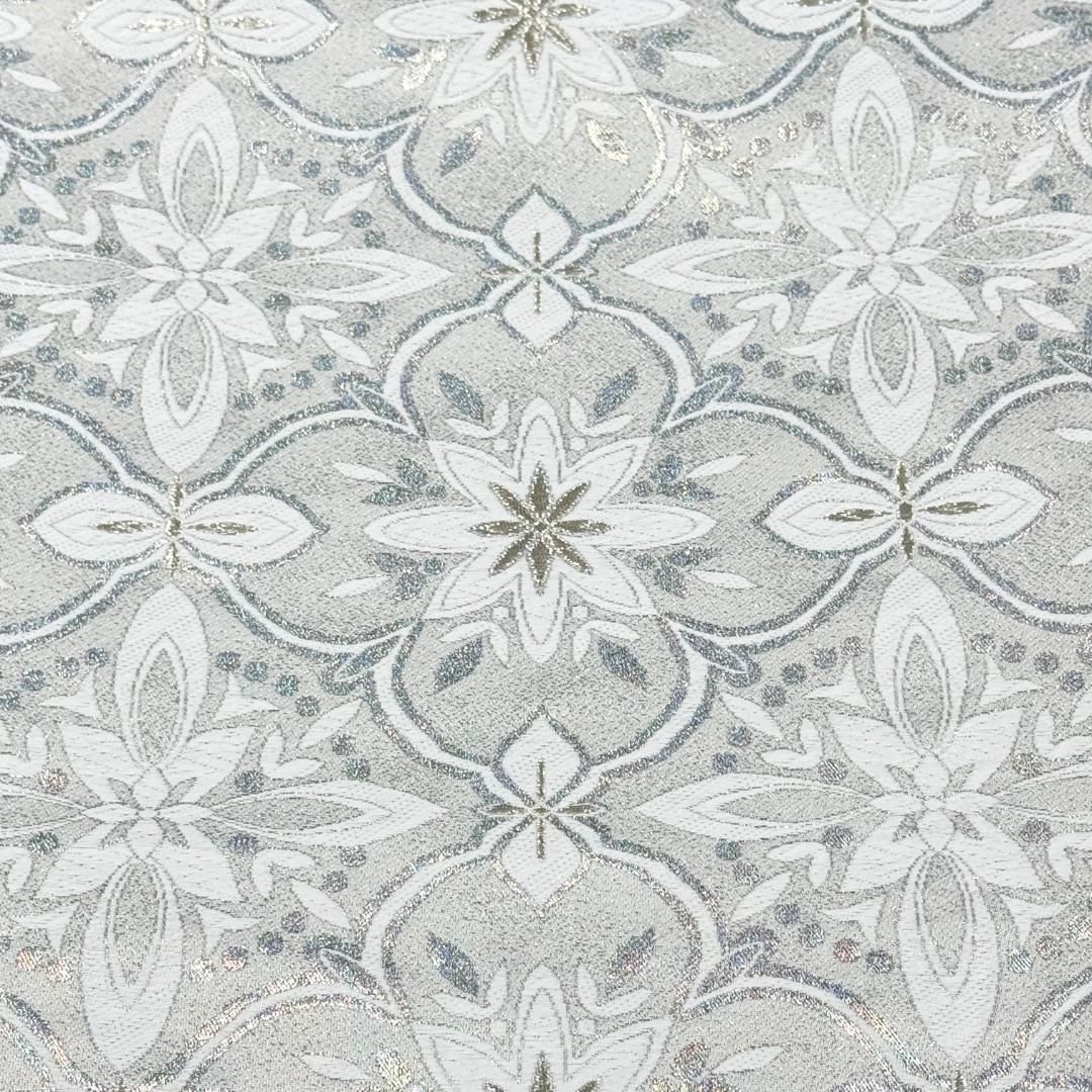 袋帯　西陣織　フォーマル　アラベスク　華紋　ホロ銀箔　お仕立て込み