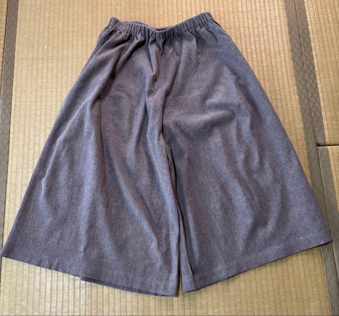 中川政七商店　高島ちぢみのキュロットパンツ　墨色