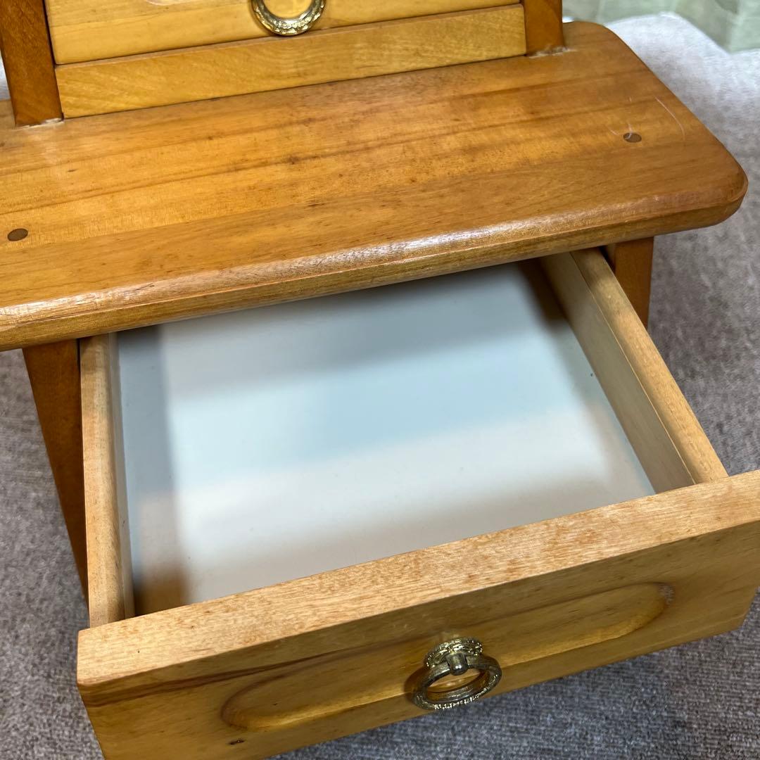 踏み台 引き出し付き 木製 スツール 収納 アンティーク