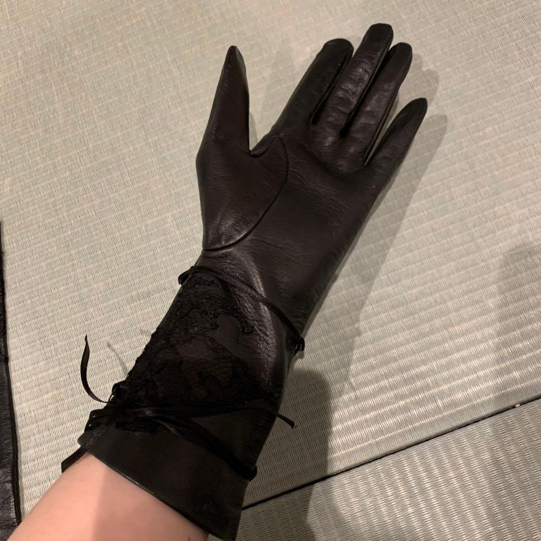John Galliano ブラック手袋 サイズ7