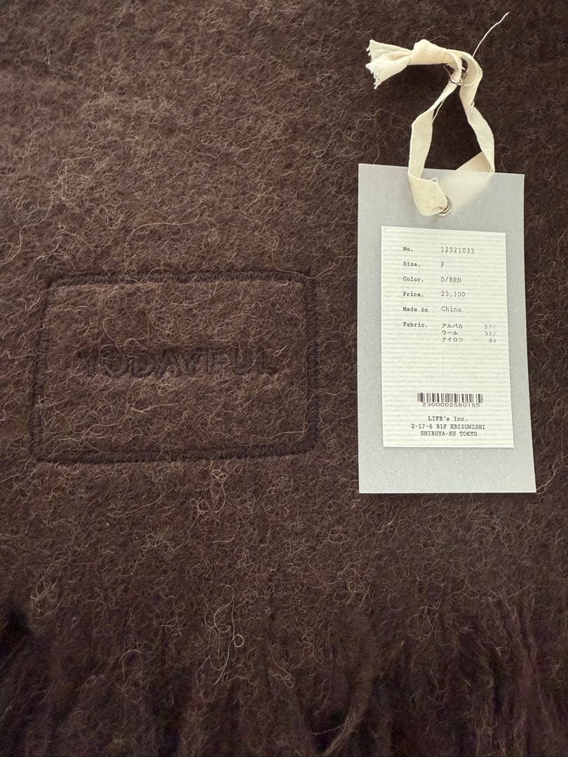 todayful　Brushed Volume Stole