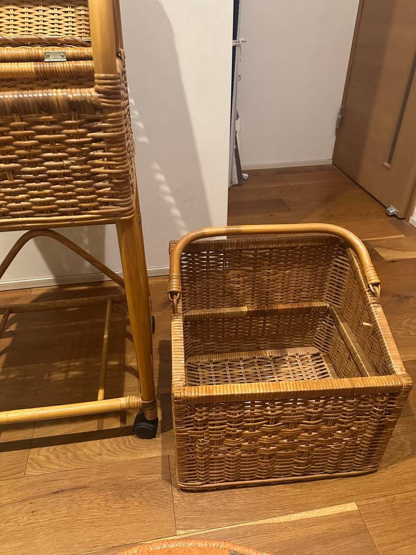 ラタン　籠　収納籠　バスケット