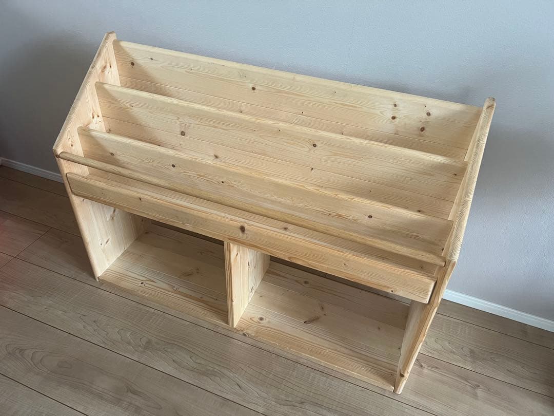 木製オープンシェルフ 3段　絵本棚　絵本ラック