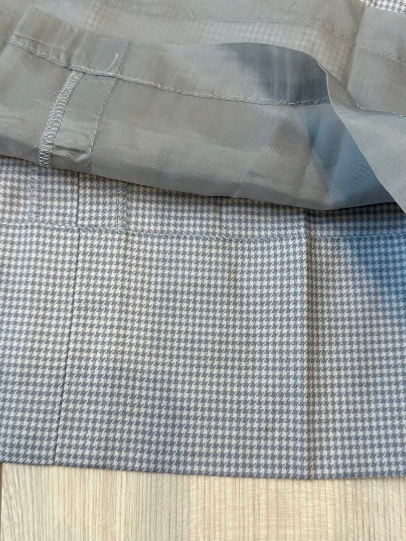 よつば 半袖ワンピース 100 受験 冠婚葬祭　千鳥格子 スモッキング刺繍