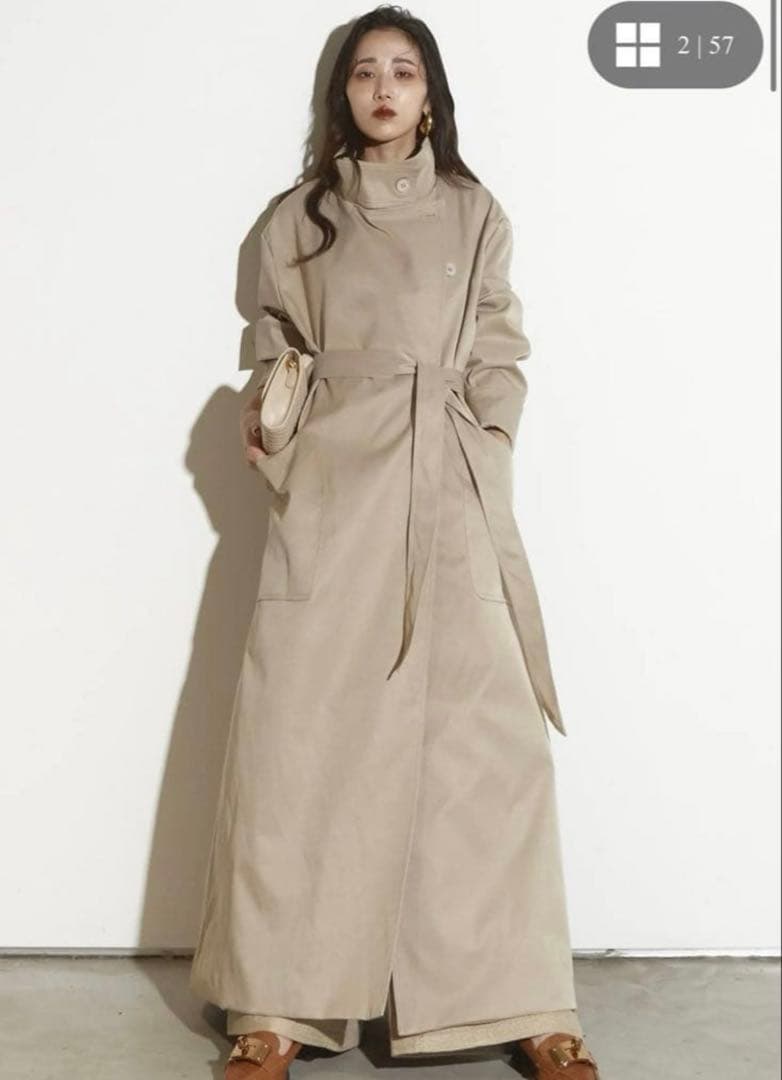 ANDREA＆Co. スタンドカラートレンチコート