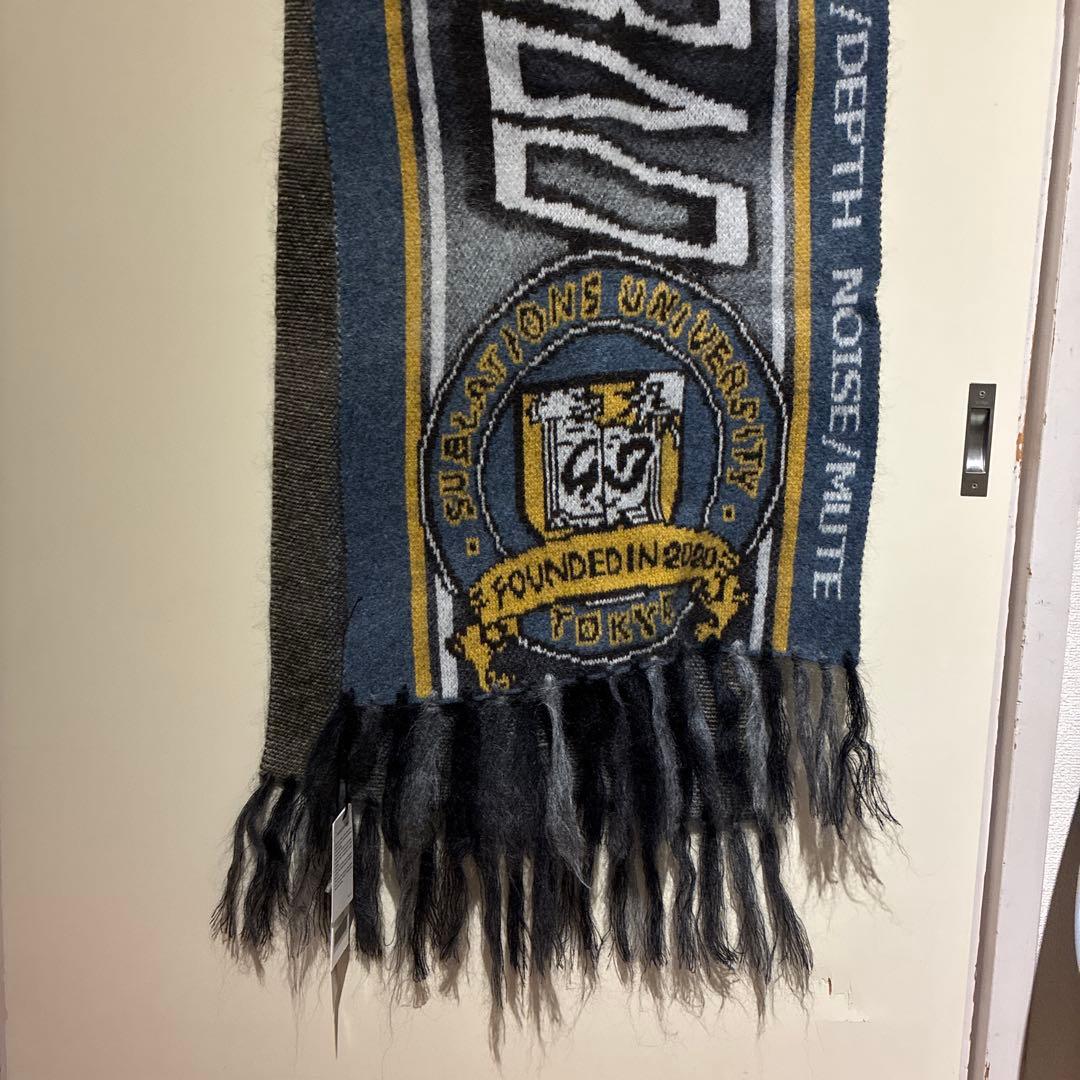 新品未使用sublations FOOTBALL SCARF ASH BLACK