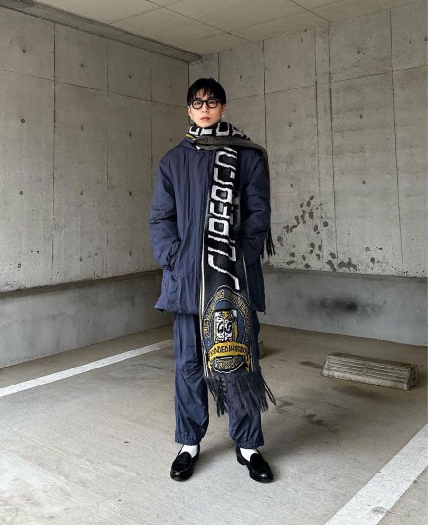新品未使用sublations FOOTBALL SCARF ASH BLACK