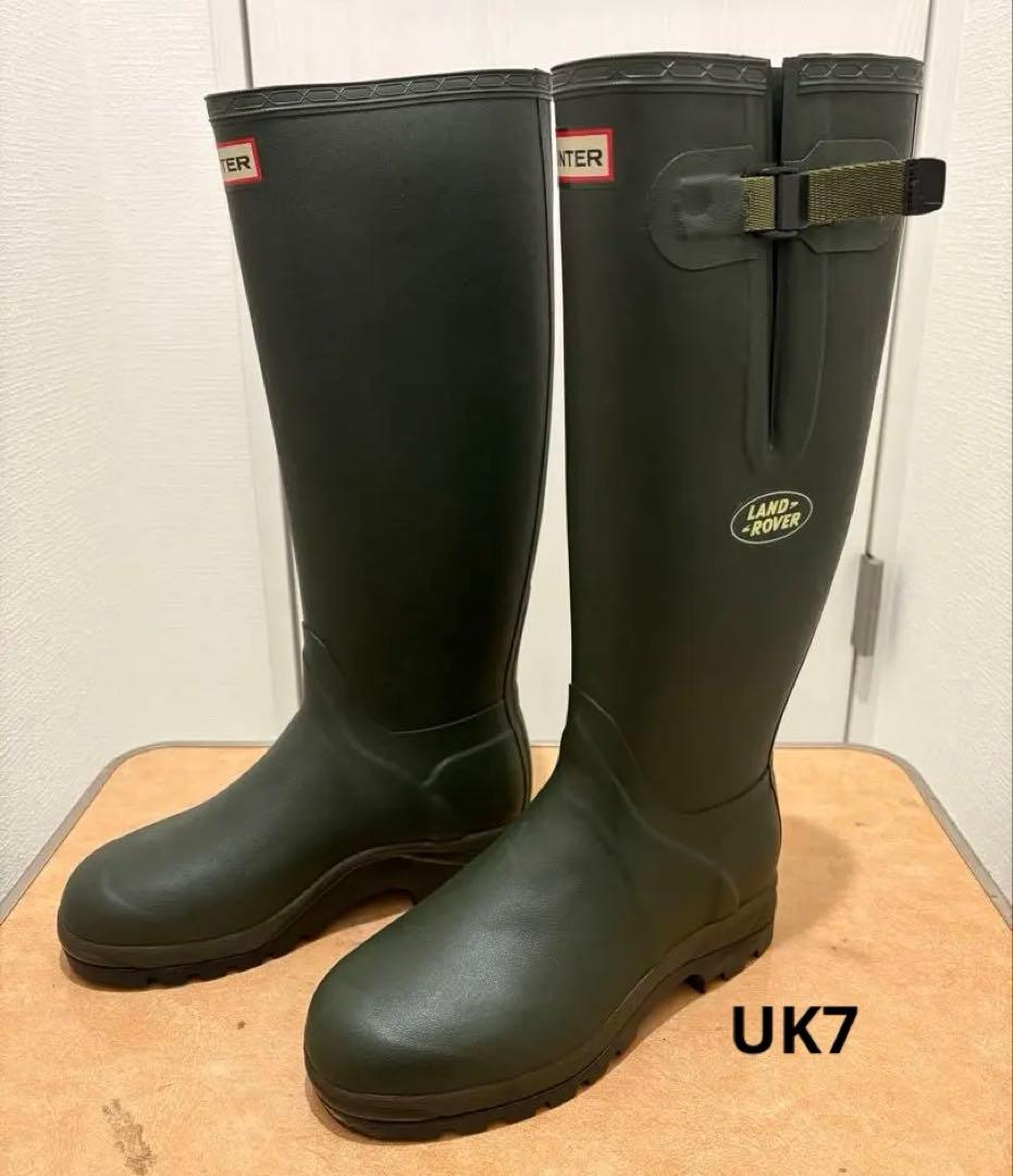 26㎝☆新品HUNTERレインブーツUK7 ハンター長靴 LANDE ROVER