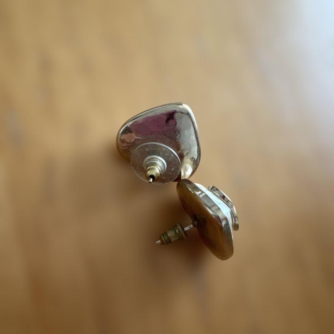 CHANEL ハート型パールピアス