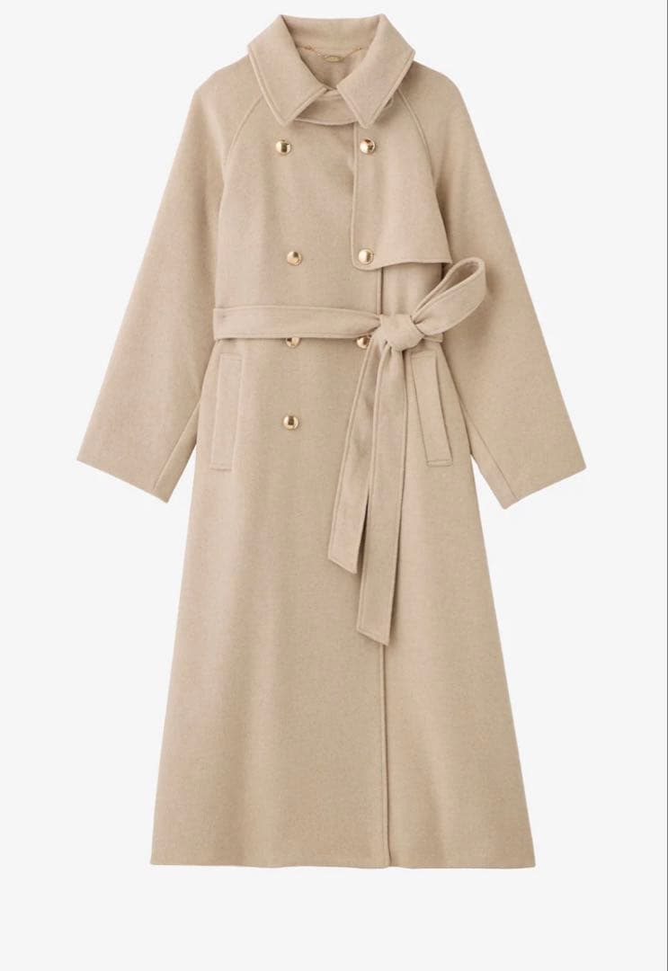 poláura ポローラ MANY WAYウールロングトレンチコート