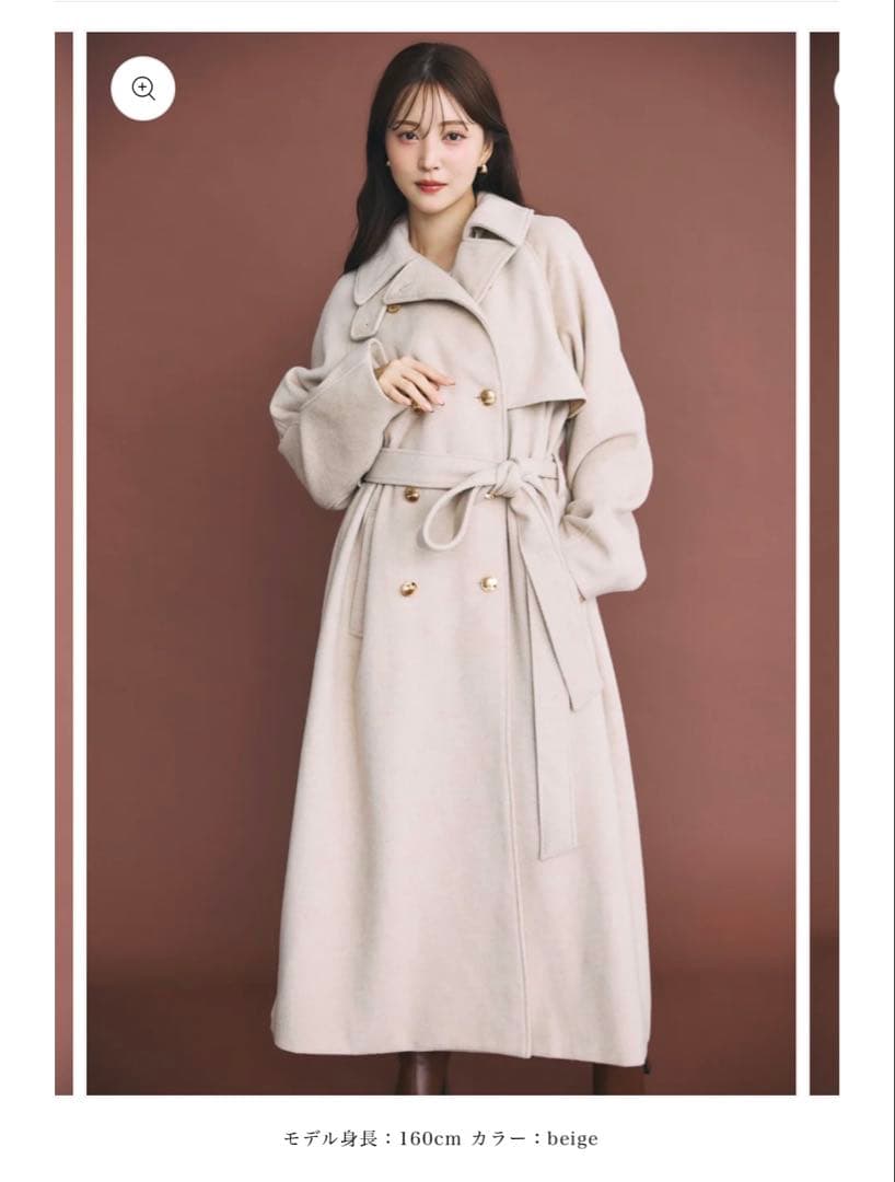 poláura ポローラ MANY WAYウールロングトレンチコート