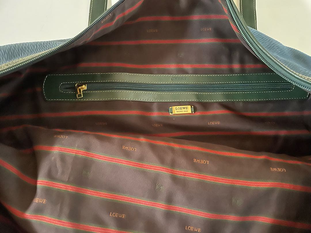 LOEWE ボストンバッグ 青・緑